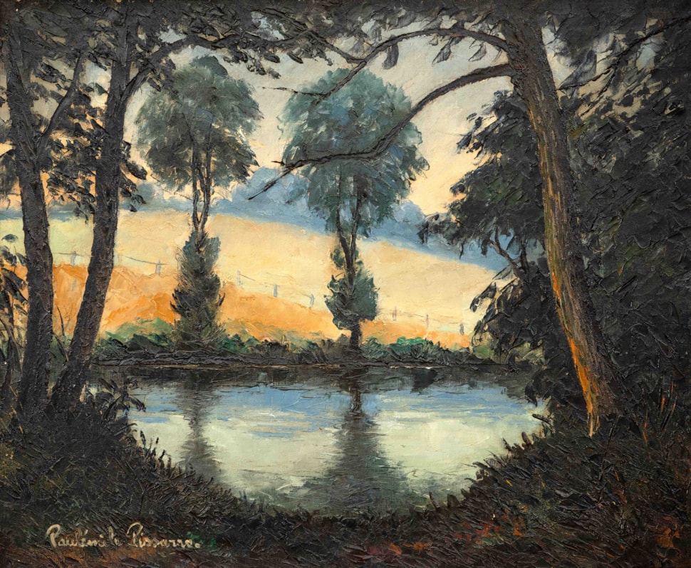 Les Bords de l’Orne au Soleil Couchant - Paulémile Pissarro (1884 - 1972)